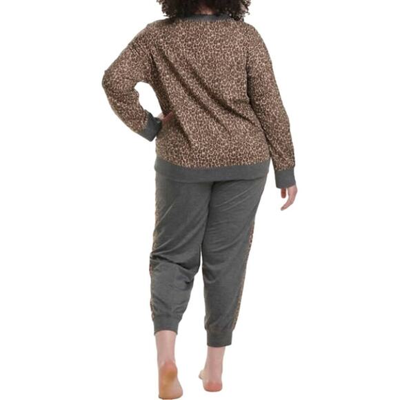 Splendid Pajama Leopard Set Soft 2-piece Ladies Plus Size 3X NEW! - Picture 5 of 5